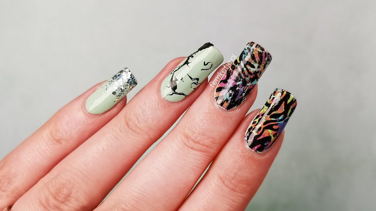 Mix & Match Nail Art (Born Pretty Store Foil & Stamping Plate) - femketjeNL