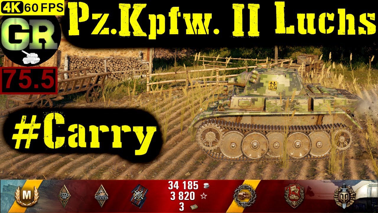 World of Tanks Pz.Kpfw. II Luchs WoT Replay - 6 Kills 1.5K DMG(Patch 1.4.0)