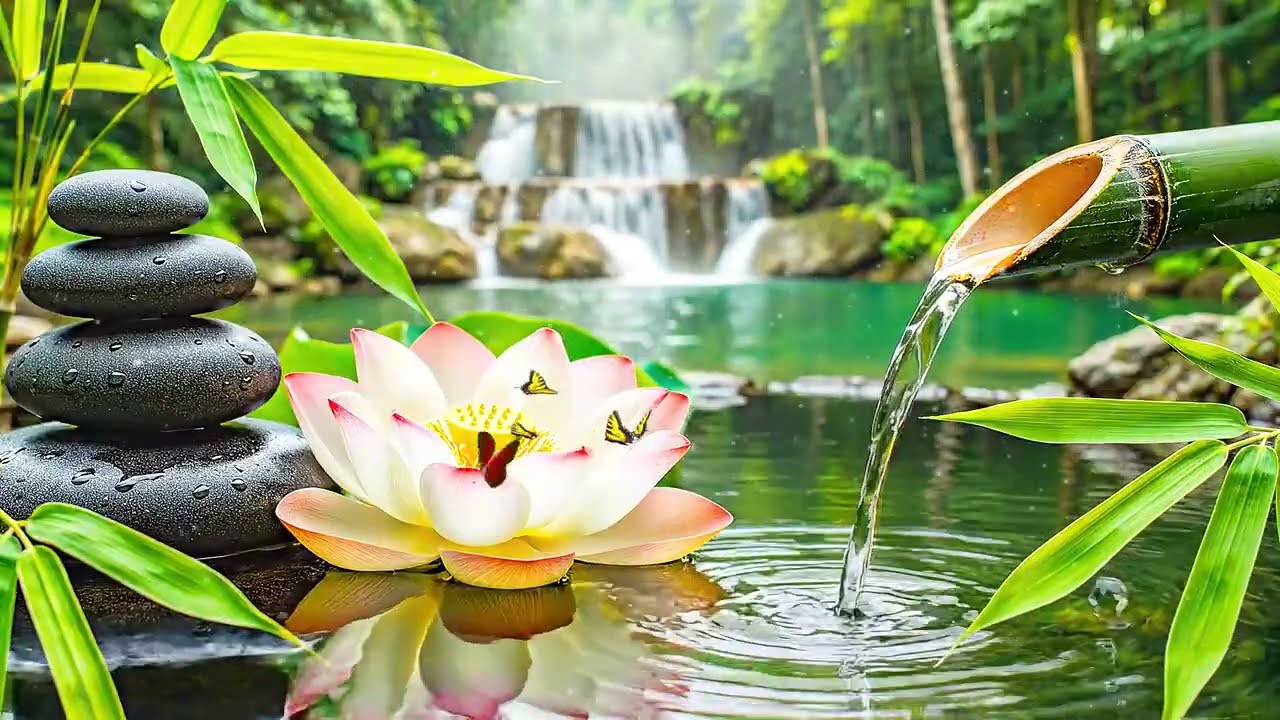 Relaxing Piano Music for Stress, Worry and Overthinking 🌿 Calming Music and Water Sounds, Meditation