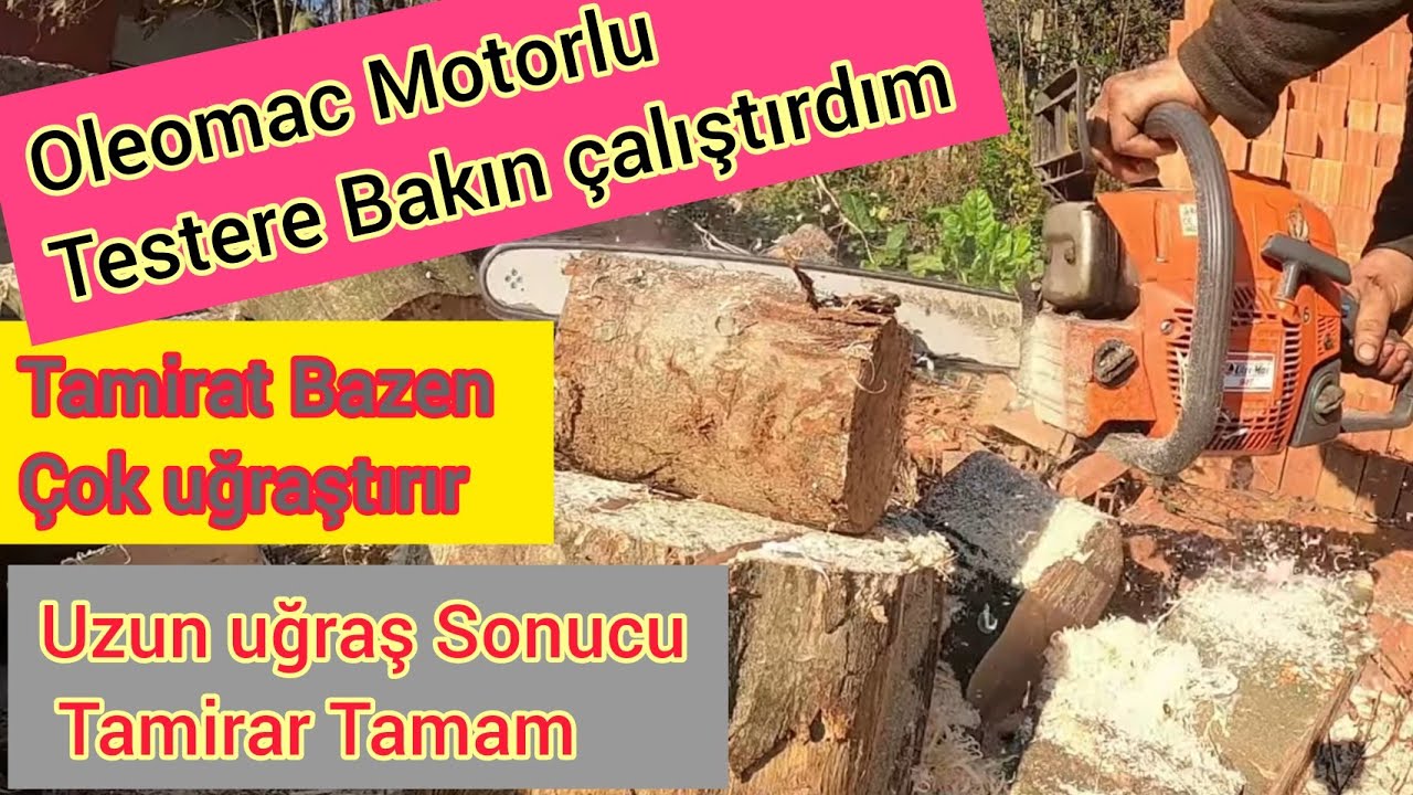 Oleomac 947 Motorlu Testere Çalışmıyor Nasıl yapılır / Arızalar Bazen Çok uğraştırır