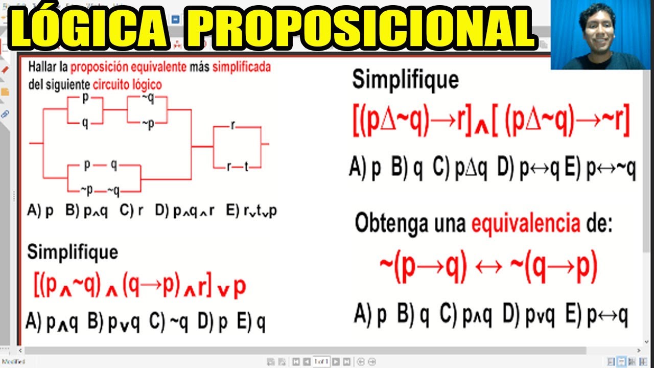 LOGICA PROPOSICIONAL EJERCICIOS RESUELTOS NIVEL INTERMEDIO AVANZADO MATEMATICA