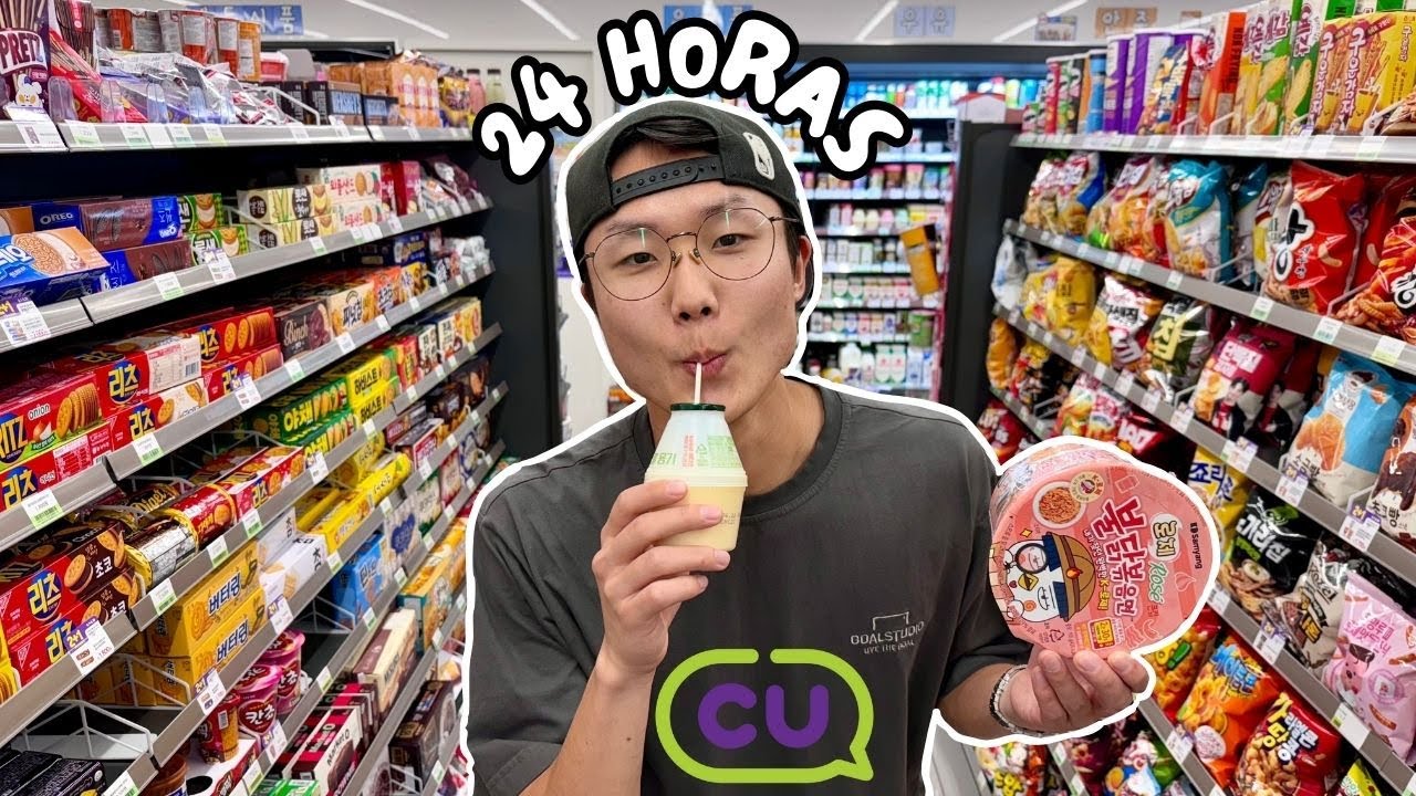 24 HORAS Comendo na Loja de Conveniência da Coreia 🇰🇷