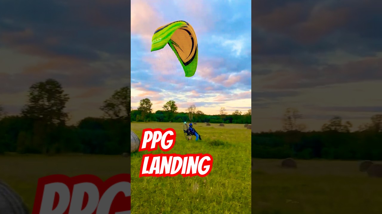 If you miscalculate your landing spot with a paramotor, you'll crash into a bale of straw