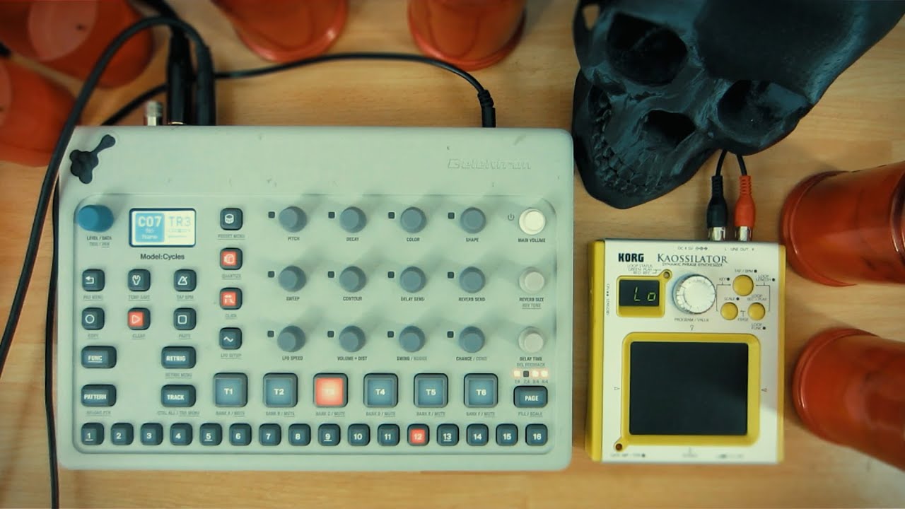 Techy Drum and Bass Jam with Elektron Model:Cycles and Korg Kaossilator