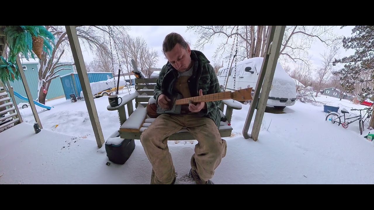 3 String Cigar Box Picking in the Snow