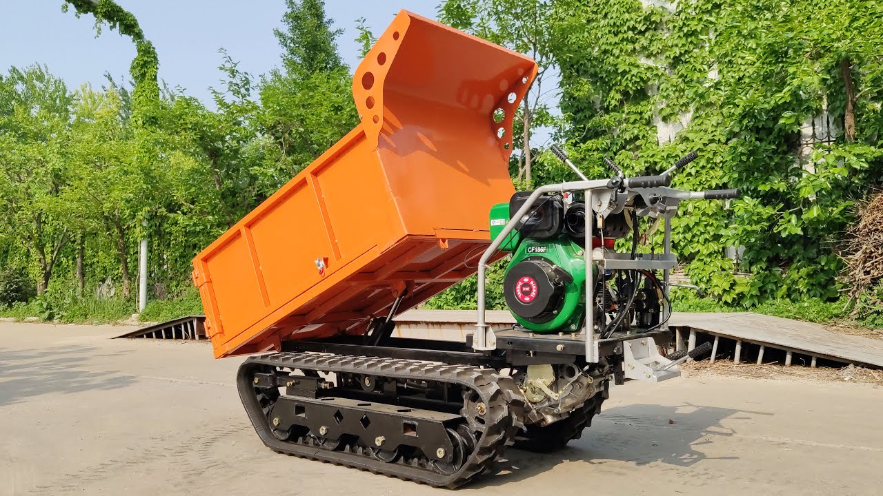 palm garden crawler type dumper with loading 1000kg #crawlerdumper