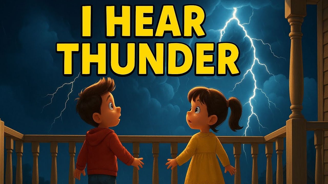 I Hear Thunder | Nursery Rhyme for Kids | Learn Weather Sounds | KangarooKidz #nurseryrhymes