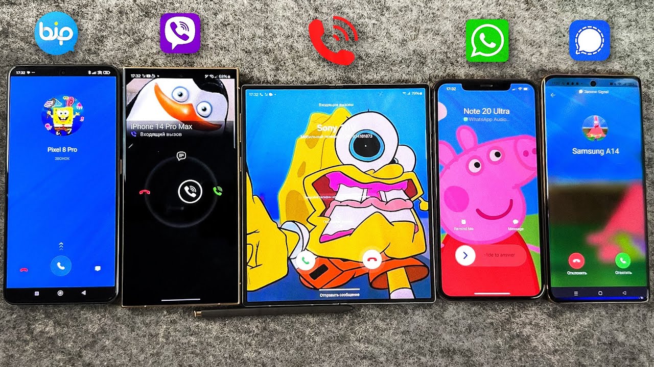 Poco X6 + Samsung Z Fold 6 + S24 Ultra + iPhone XS + Realme 11 Signal, Viber, WhatsApp, BiP & IC