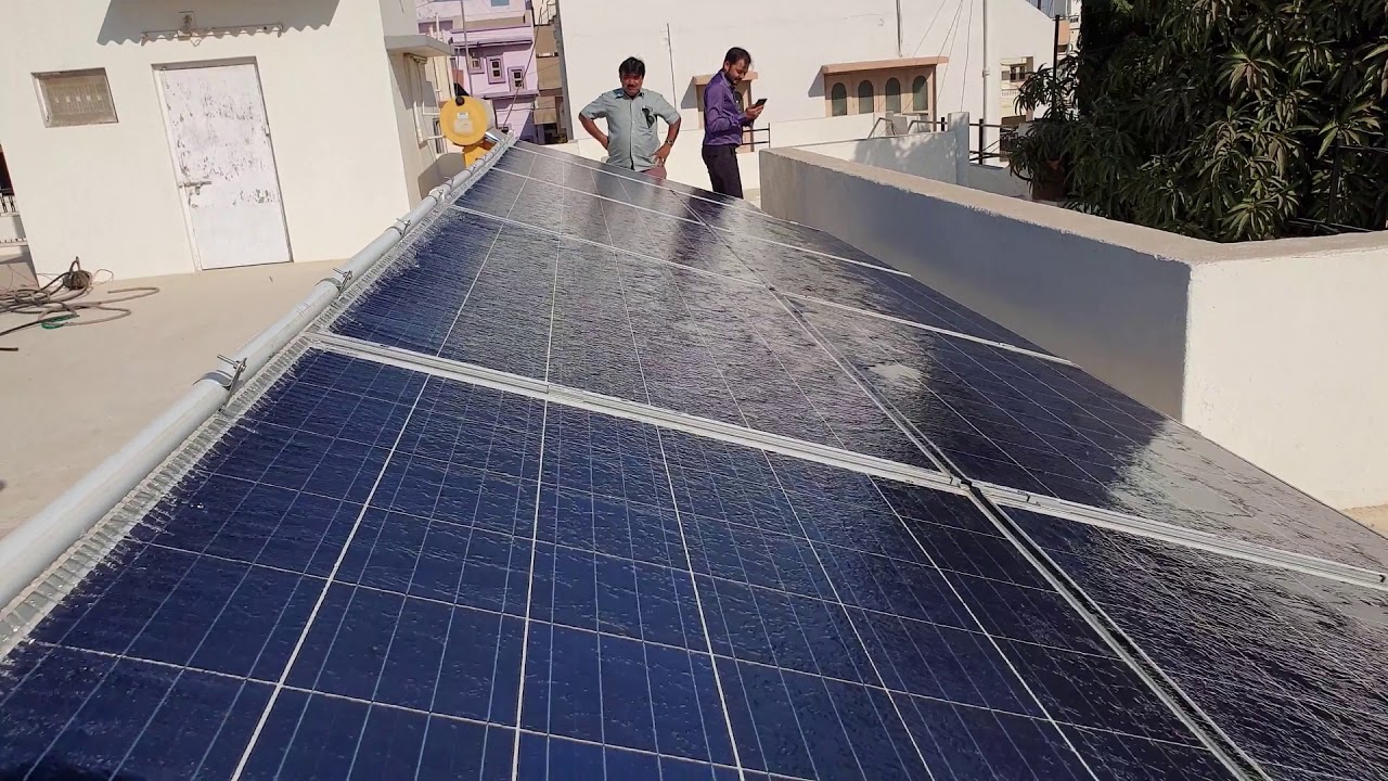 Fully Automatic Solar Panel Washing Plan with daily timer and deep well submersimble pump