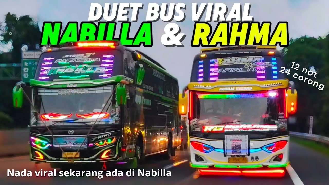 VIRALLL‼️MOMEN EPIC DUET BUS ARTIS BASURI RAHMA & NABILLA🥳