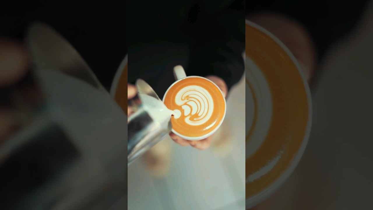 The key to great latte art #latteart #barista #homebarista #coffee