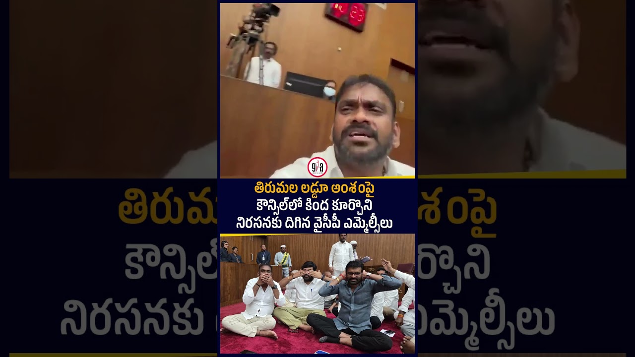 YSRCP MLCs Stage Protest in Council Over Tirumala Laddu Issue | AP Politics Breaking News