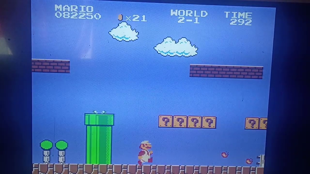 Classic 1988 Nintendo NES Super Mario Bros world 2-1 Play through 1 Sunday February 22nd 2026