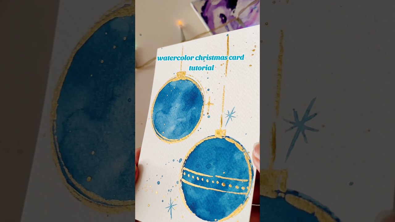 Biglietto di natale fai da te ad acquerello / Watercolor Tutorial #watercolor #acquerello
