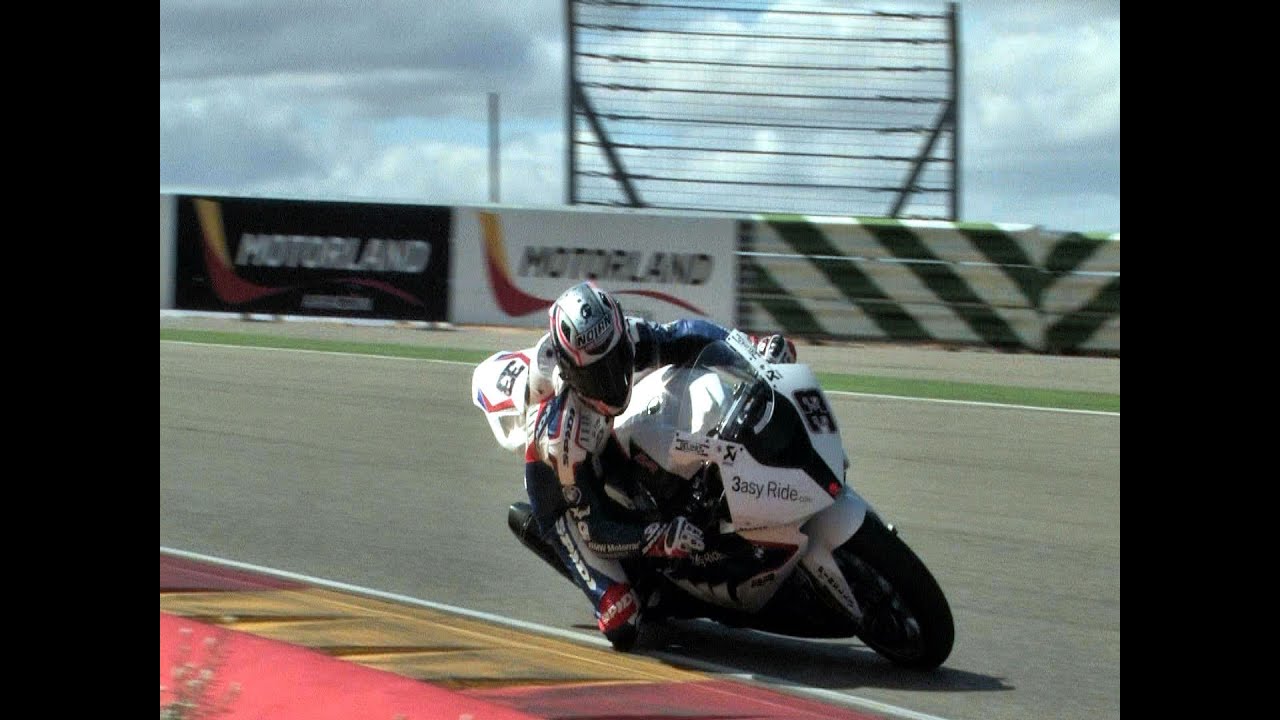 Marco Melandri BMW S 1000 RR Motorland Aragon SBK Track Test Day