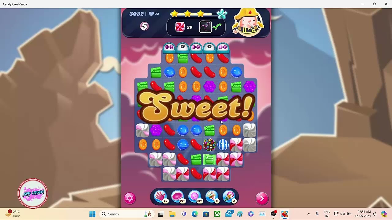 Candy Crush Saga Level 3032 NO BOOSTER