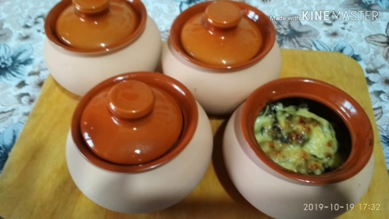 Жюльен с грибами и свининой.