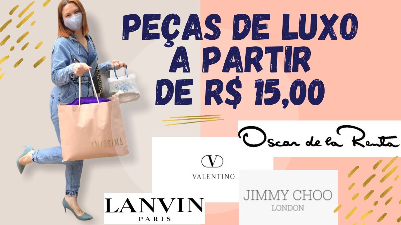 Achados incríveis de grandes marcar a partir de 5,00 e peças de luxo a partir de 15,00!!!