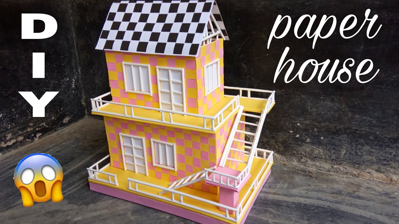 HOW To Make A Beautiful Paper House||Easy DIY.