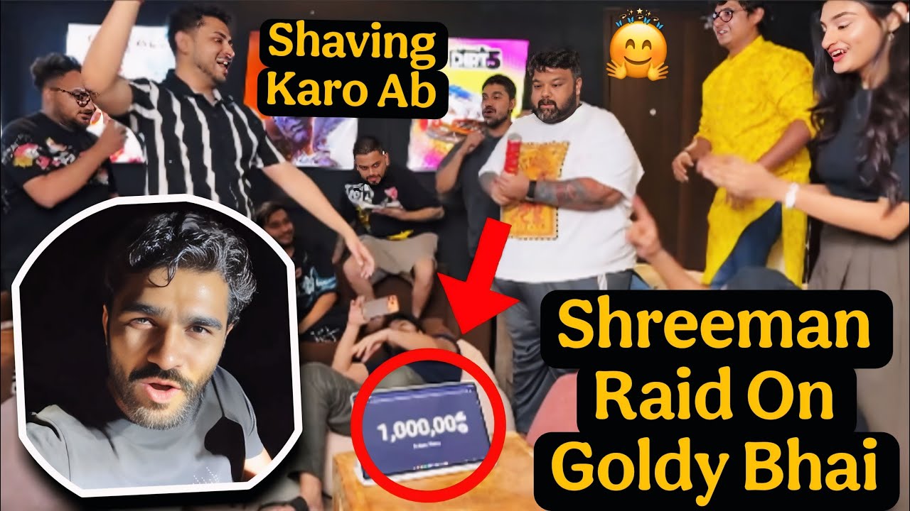 Shreeman Legend Raid On Goldy Bhai 🔥 1million pe shaving kara diya 😁 Congratulations For 1M ❤