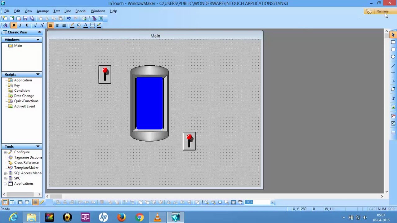 InTouch SCADA : Tank Filling Animation Tutorial For Beginner Part 1