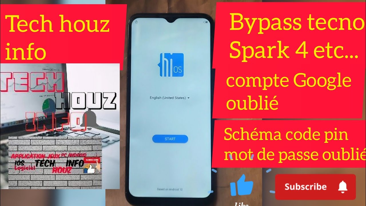 Voici comment on déverrouille un téléphone Tecno Spark 4 🔐bloqué  compte Google mot de passe oublié