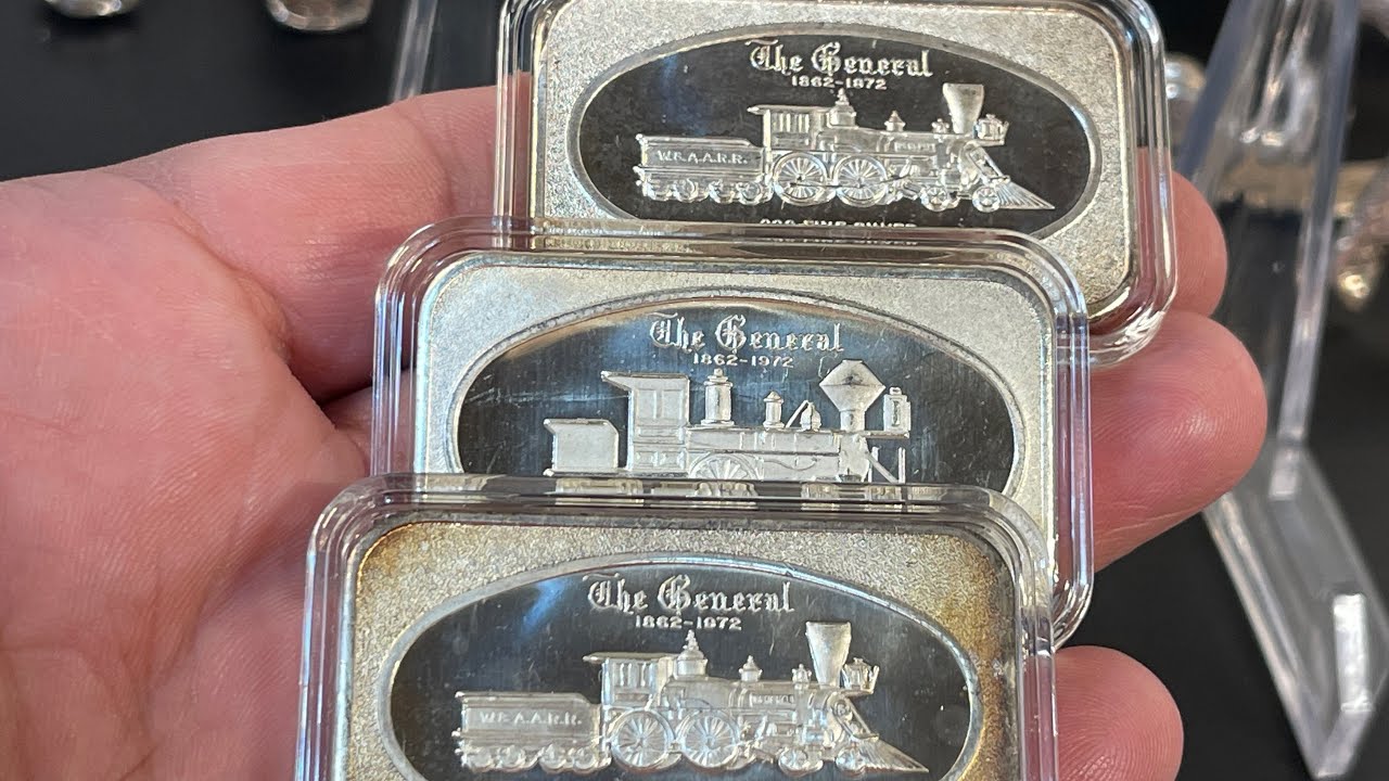Vintage 1 oz Silver Bars - The General Train from Madison Mint - Varieties & Error #vintagesilver