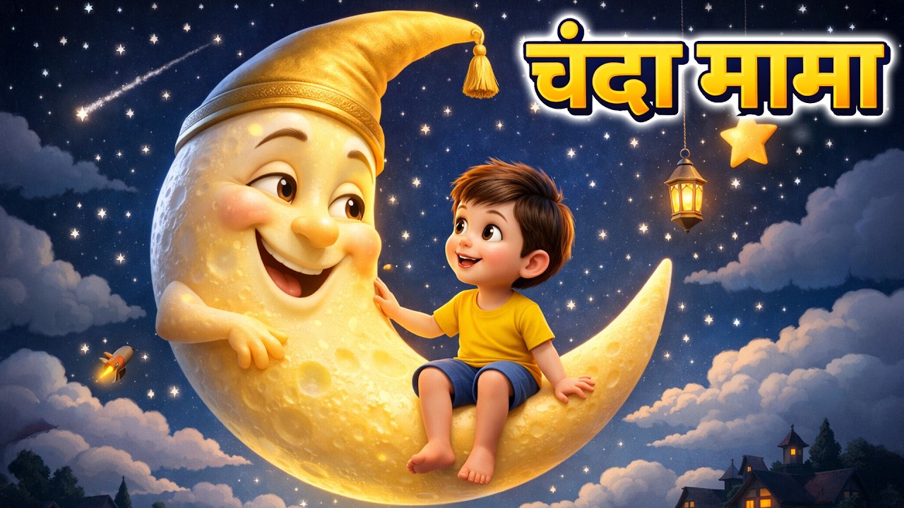 चंदा मामा | Chanda Mama | Kids Rhymes | Hindi Rhymes | Hindi Kids Poem | Kids Cartoon