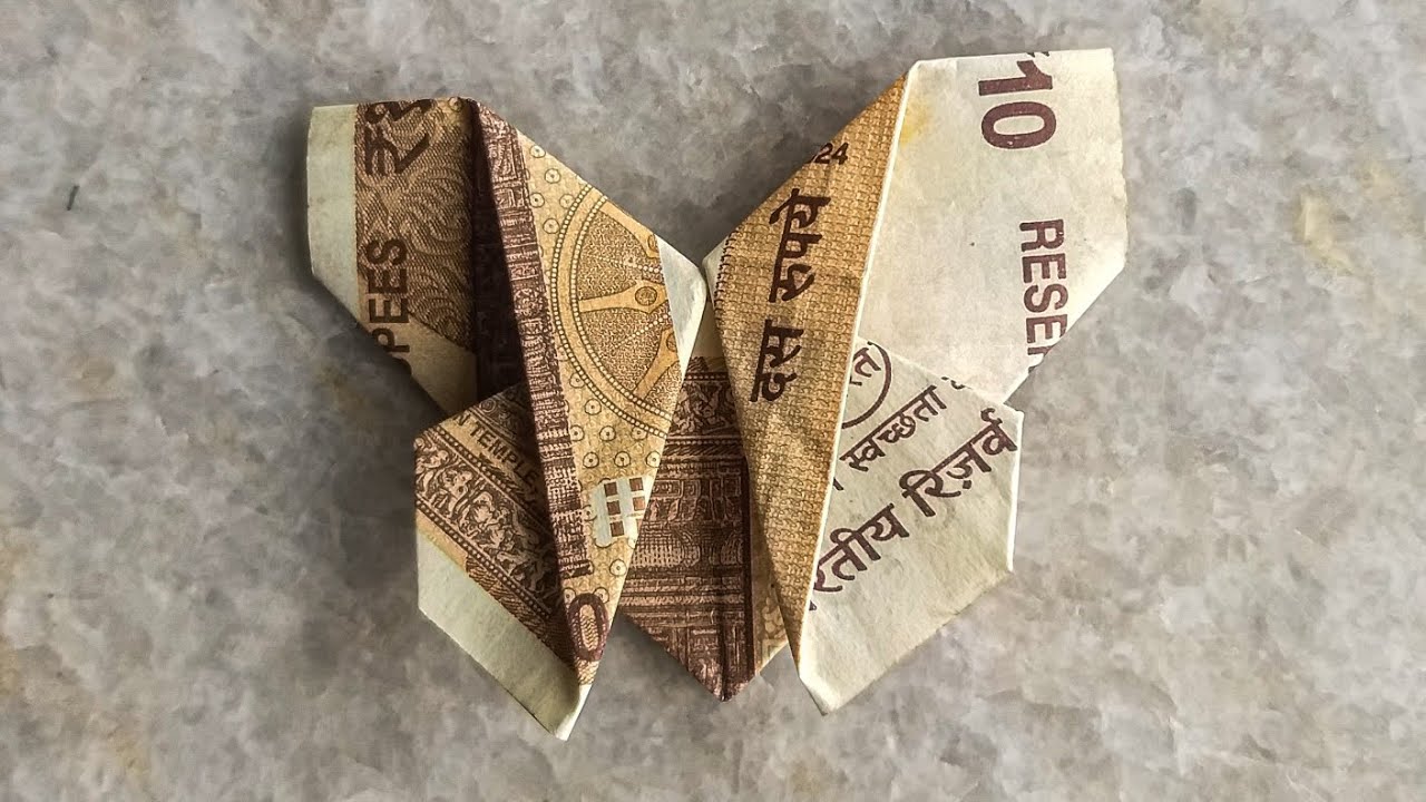 Make Butterfly Of New 10 Rupees Note | Butterfly Kaise Banaye |