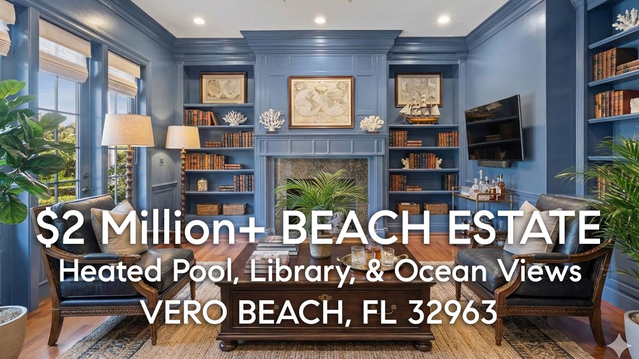 Inside This $2 Million+ Palm Island Plantation Home | Heated Pool, Private Library & Ocean Views