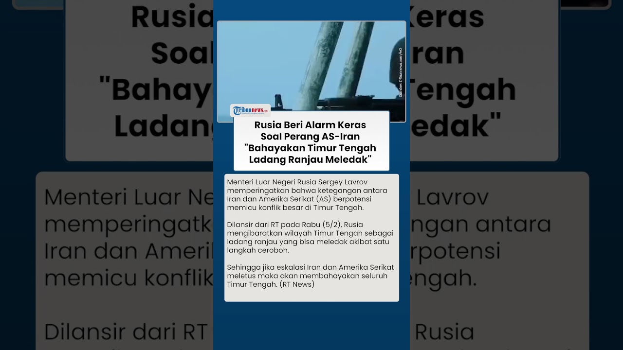 Rusia Blak blakan Sebut Perang AS Vs Iran Bahayakan Timur Tengah Ladang Ranjau Bisa Meledak