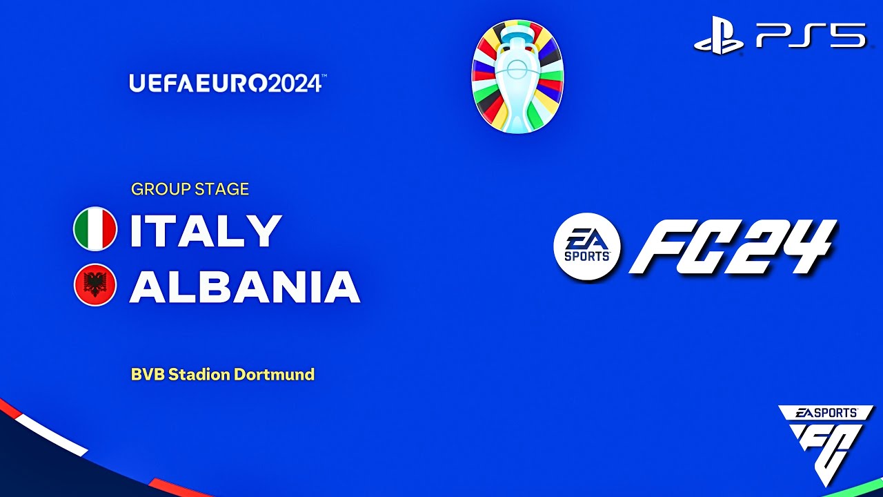 FC 24 - Italy vs. Albania - EURO 2024 Group Stage Matchday 1 Match | PS5™ [4K60]