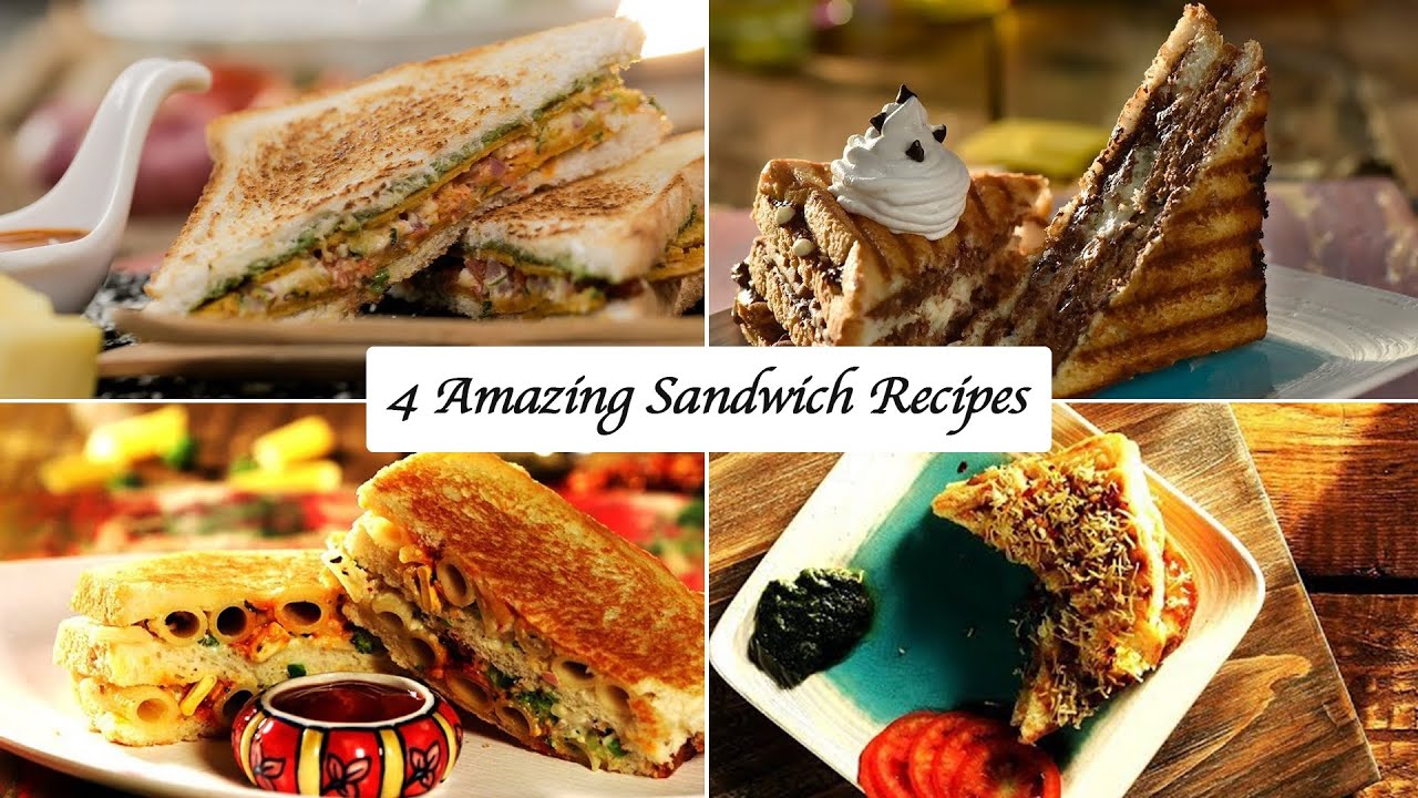 4 Yummy Sandwich Recipes | Quick Snack | Awesome Sauce India