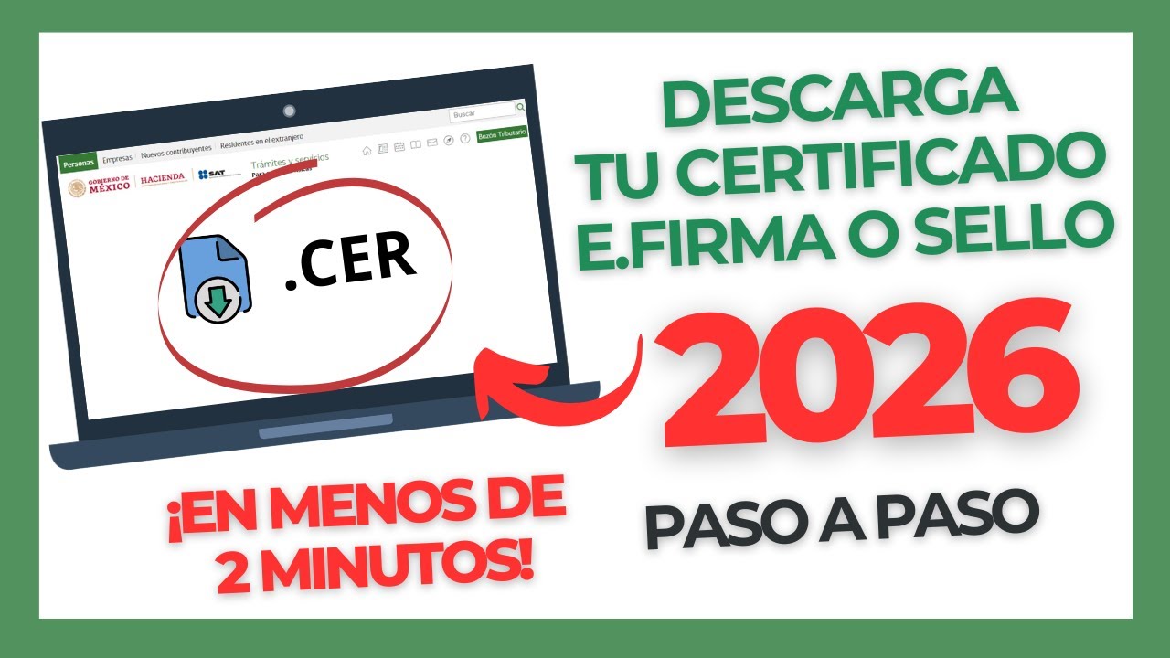 Como DESCARGAR tus CERTIFICADOS del SAT | e.firma o sellos .cer SAT