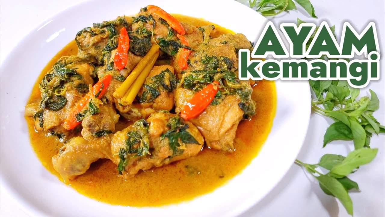 RESEP AYAM DAUN KEMANGI  --  AROMA DAUN KEMANGINYA BIKIN MASAKANNYA LEBIH MANTAAP