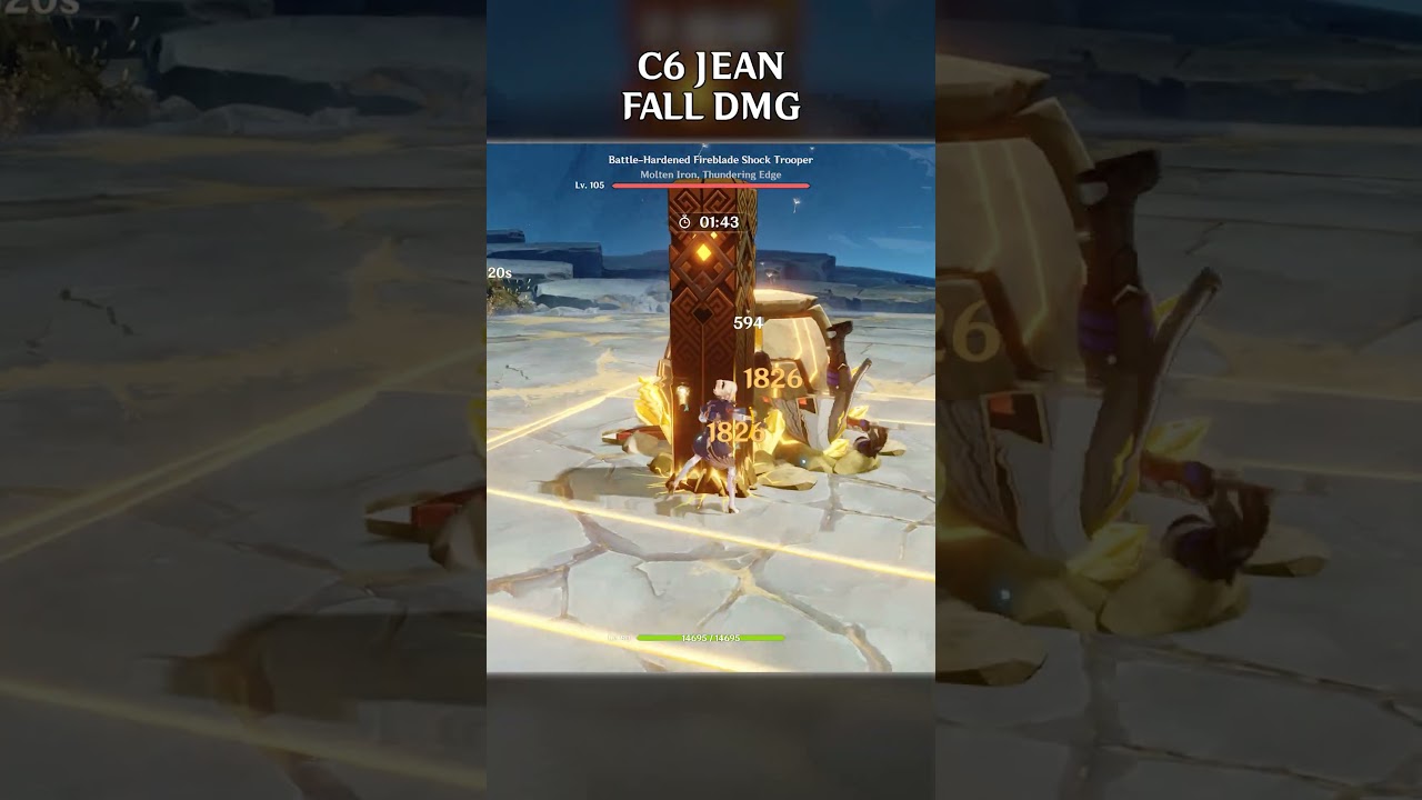 C6 Jean Fall Damage - Jean Zhongli Geo MC | Stygian Onslaught 6.3 Luna 4 - Genshin Impact