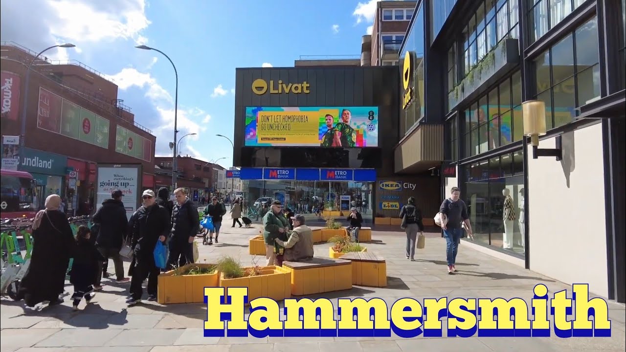London Walk | HAMMERSMITH High Street Walking Tour 🇬🇧