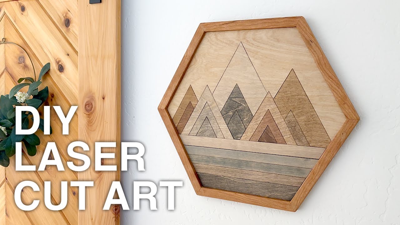 DIY Laser Cut Wood Mosaic Wall Art