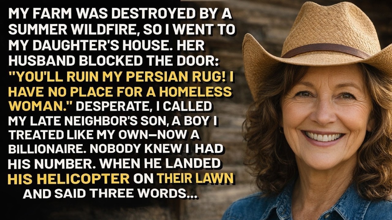 My Farm Burned Down. My Family Called Me Homeless — Then I Called the Billionaire I Once Babysat