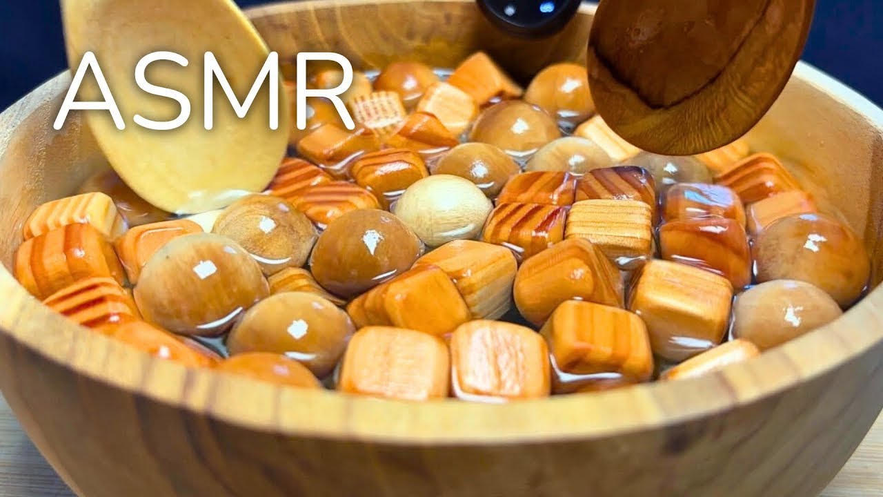 Ultra Satisfying ASMR Wooden Taps Ice Water