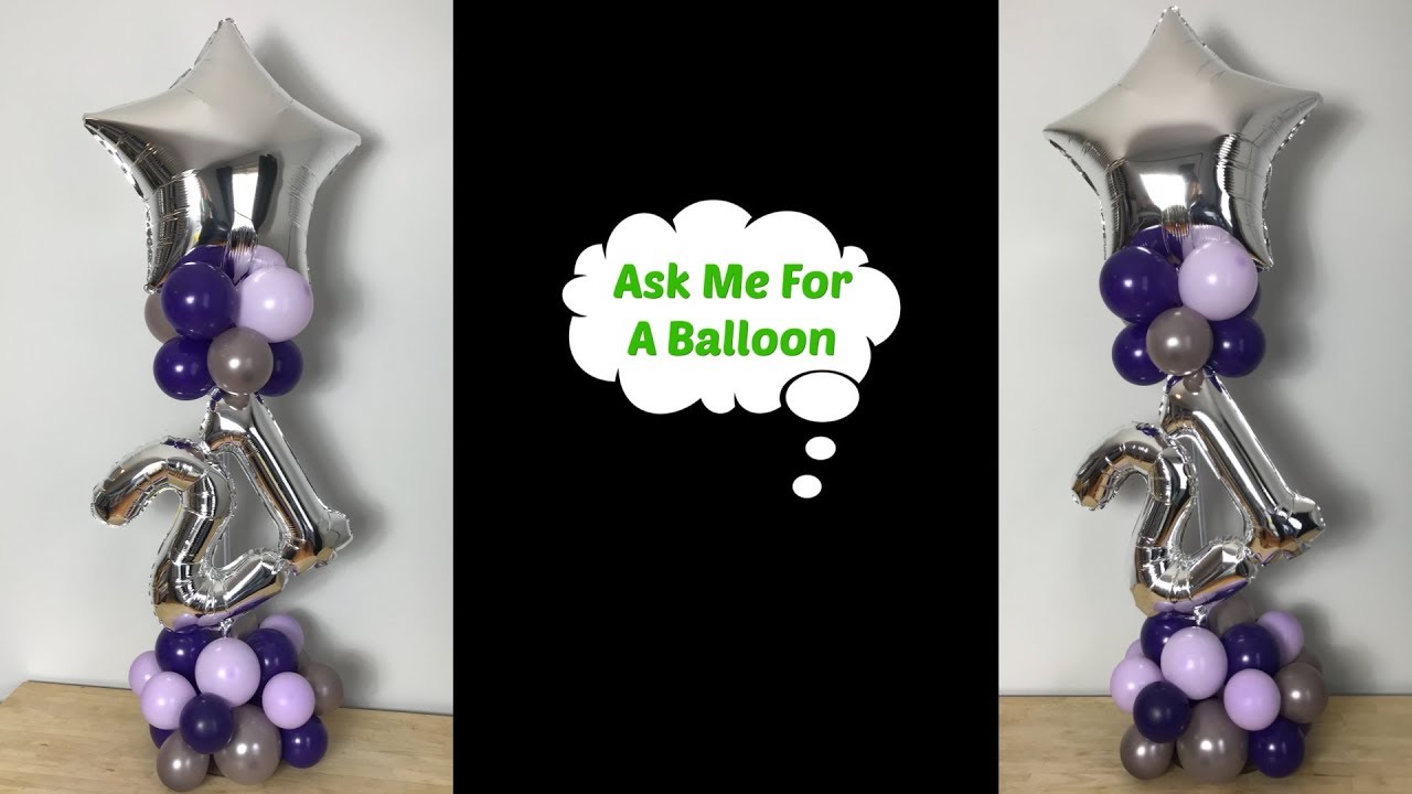 21st Birthday Balloon Centerpiece