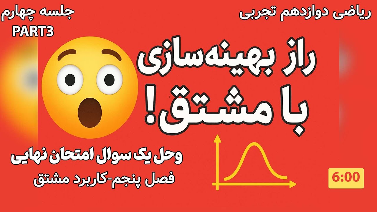 🔥 کشف کنید: چگونه مشتق همه مسائل بهینه‌سازی ریاضی دوازدهم را حل می‌کند؟!
