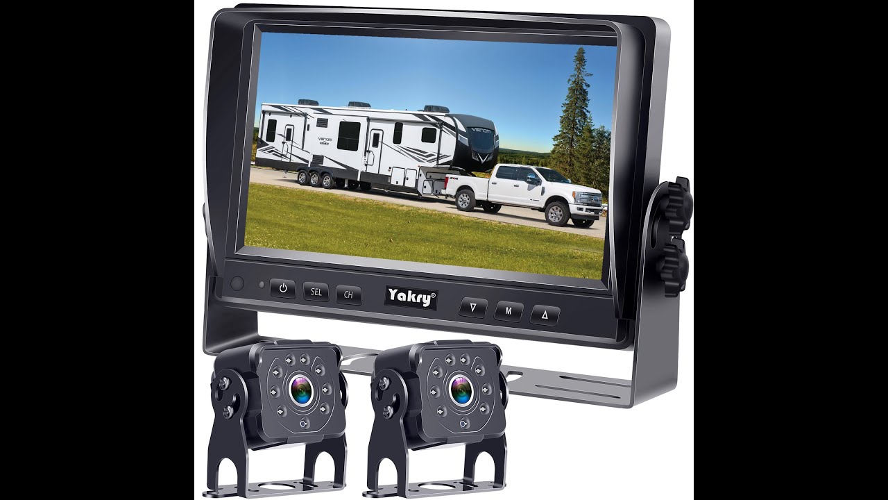 Yakry 7 Inch Dual Camera Backup System for RV Trailers Trucks Y14-2