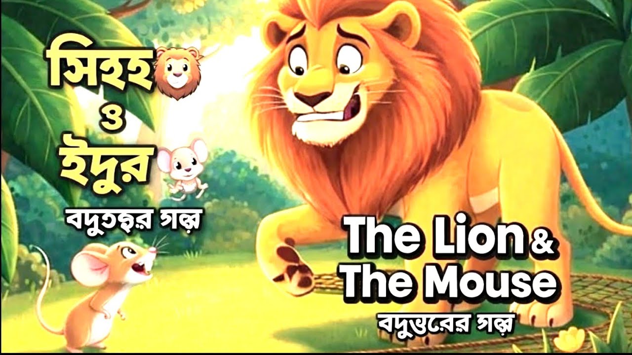 সিংহ ও ইদুরের বন্ধত্যো#(Bangla Animation)#Kids Cartoon Story