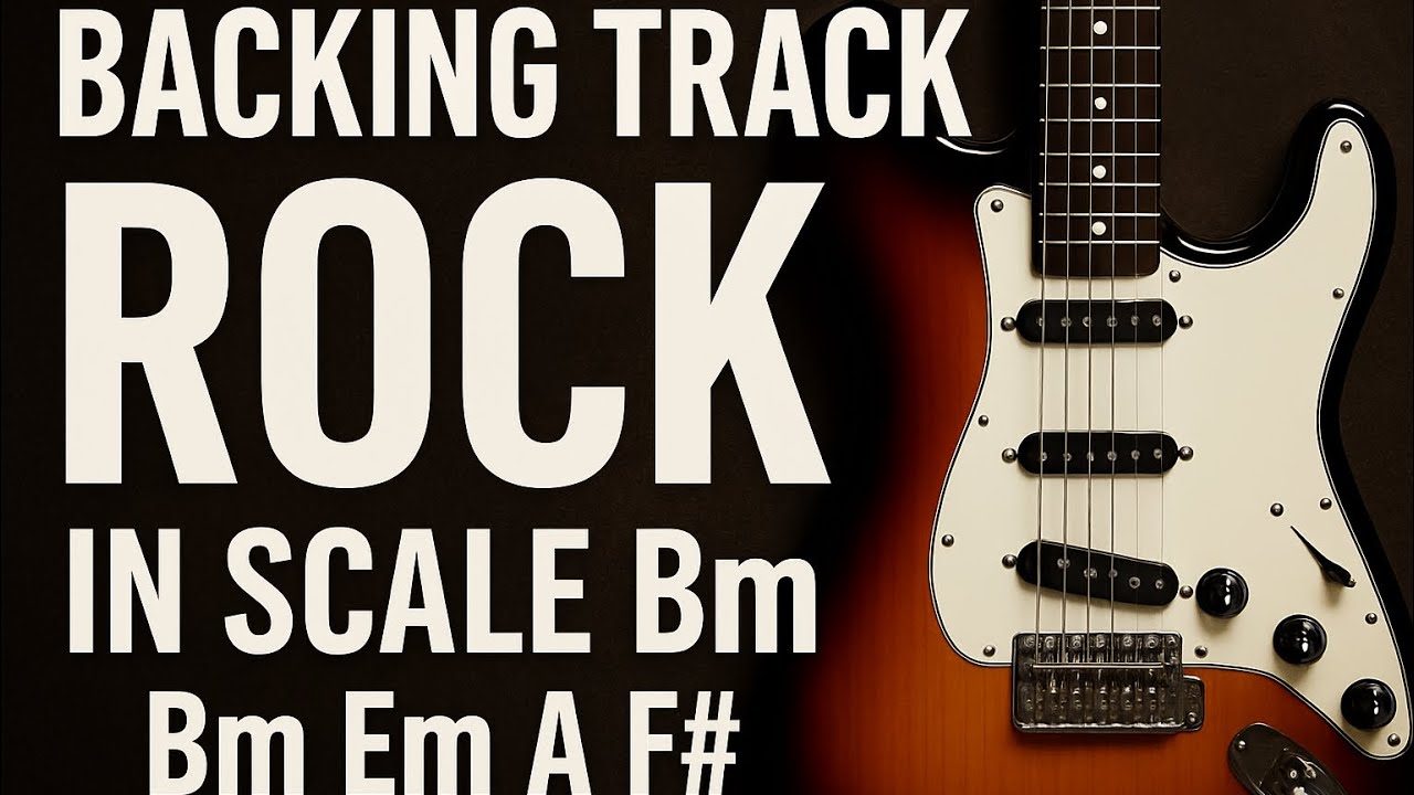 Rock Backing Track in B Minor | Sad Emotional Guitar Jam Track | Bm Em A F# Progression | 80 BPM