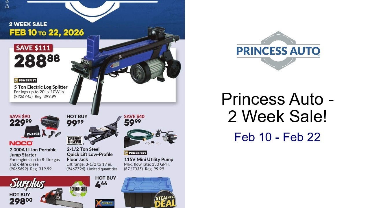 Princess Auto - 2 Week Sale! Feb 10 - Feb 22
