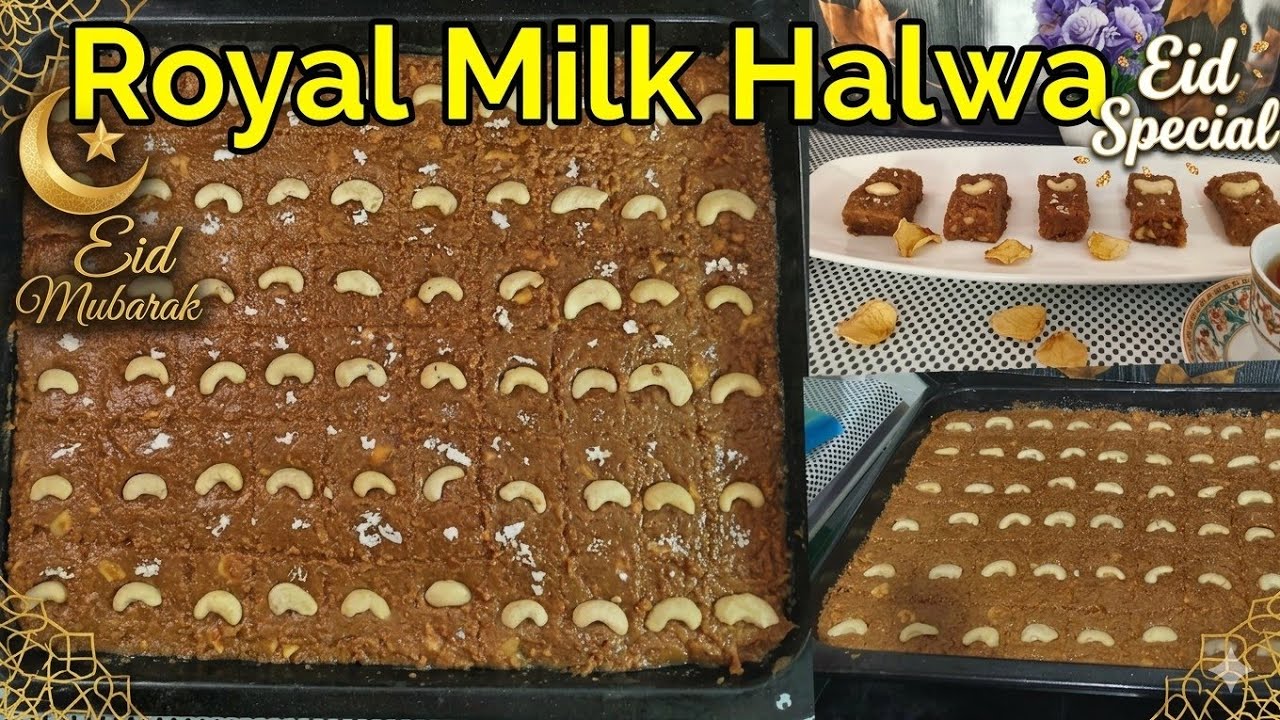 Royal Milk Halwa Recipe | Eid Special Sweet | Easy Milk Powder Halwa brown Halwa Recipe 