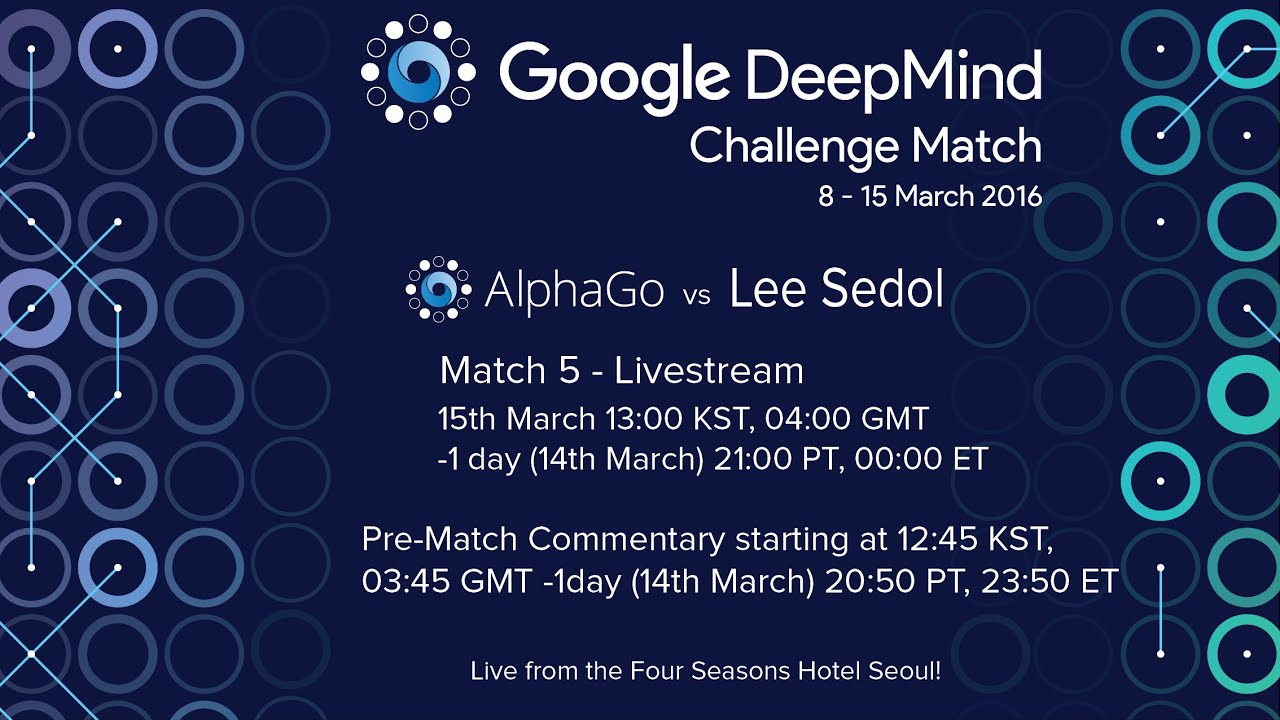 Match 5 - Google DeepMind Challenge Match: Lee Sedol vs AlphaGo
