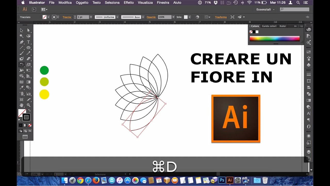Logo radiale in illustrator (creare loghi pattern, fiori ecc...)