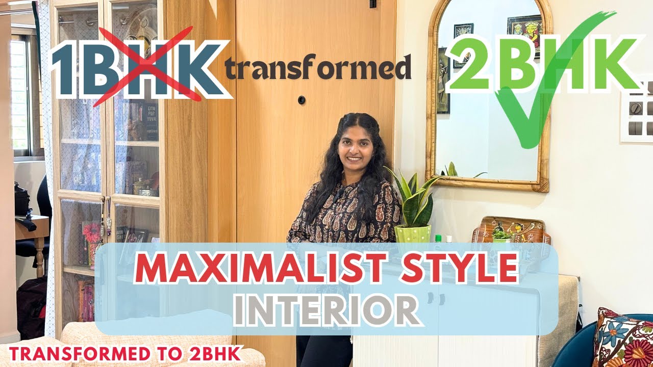 Maximalist eclectic style interior | 1bhk converted to 2bhk | #thane #interiorstyle #eclecticstyle